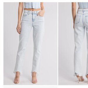 L'AGENCE Brand New Harmon High Waist Slim Raw Hem Jeans